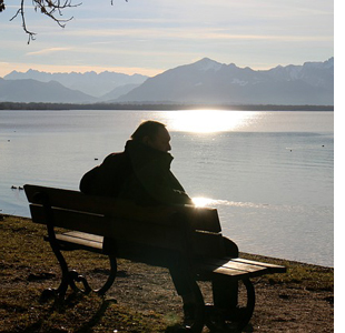 Man sitting on a bench